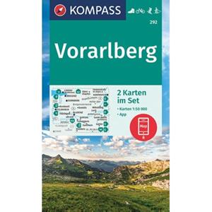 Kompass Karten GmbH KOMPASS Wanderkarten-Set 292 Vorarlberg (2 Karten) 1:50.000