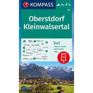 Kompass Karten GmbH KOMPASS Wanderkarte 03 Oberstdorf, Kleinwalsertal 1:25.000