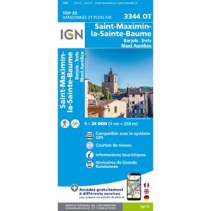 IGN Saint-Maximin-La-Sainte-Baume / Barjols / Trets / Mont Aurelien  One Size