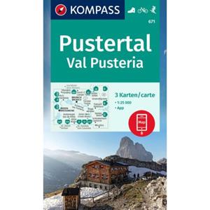 62damrak Kompass Wanderkarten-Set 671 Pustertal, Val Pusteria (3 Karten) 1:25 000