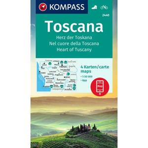 62damrak Kompass Wanderkarten-Set 2440 Toscana, Herz Der Toskana, Nel Cuore Della Toscana,