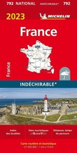 Michelin Wegenkaart Frankrijk 792 Scheurvast -   (ISBN: 9782067258037)