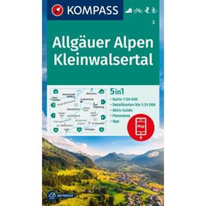 Kompass-Karten KOMPASS Wanderkarte 3 Allgäuer Alpen, Kleinwalsertal 1:50.000