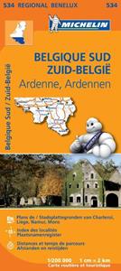Michelin 534 Belgique Sud, Ardenne - Zuid-België, Ardennen -   (ISBN: 9782067183483)
