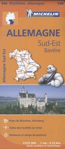 Michelin 546 Allemagne Sud-Est, Bavière - Zuidoost-Duitsland, Beieren -   (ISBN: 9782067183674)