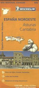 Michelin 572 España Noroeste: Asturias, Cantabria -   (ISBN: 9782067184121)