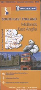 Michelin 504 South East England, Midlands, East Anglia -   (ISBN: 9782067183322)