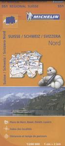Michelin 551 Suisse Nord - Schweiz Nord - Svizzera Nord -   (ISBN: 9782067183704)