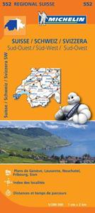 Michelin 552 Suisse Sud-Ouest - Schweiz Süd-West - Svizzera Sud-Ovest -   (ISBN: 9782067183735)