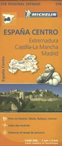 Michelin 576 España Centro: Extremadura, Castilla-La Mancha, Madrid -   (ISBN: 9782067184329)