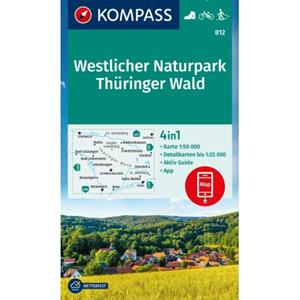 Kompass-Karten KOMPASS Wanderkarte 812 Westlicher Naturpark Thüringer Wald 1:50.000