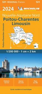 Michelin Wegenkaart 521 Poitou-Charentes-Limousin 2024 -   (ISBN: 9782067262492)