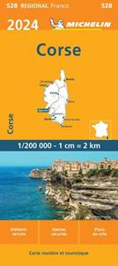 Michelin Wegenkaart 528 Corse - Corsica 2024 -   (ISBN: 9782067262546)