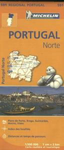 Michelin Wegenkaart 591 Portugal Noord -   (ISBN: 9782067184725)