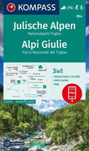 Kompass-Karten KOMPASS Wanderkarte 064 Julische Alpen, Nationalpark Triglav / Alpi Giulie 1:25.000