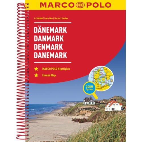62damrak Marco Polo Reiseatlas Dänemark 1:200.000