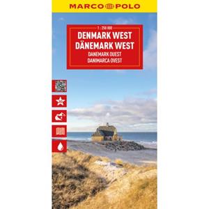 62damrak Marco Polo Wegenkaart Denemarken-West - Marco Polo Wegenkaart