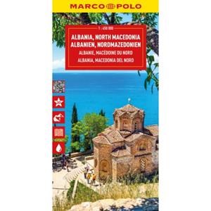 62damrak Marco Polo Wegenkaart Albanië, Noord-Macedonië - Marco Polo Wegenkaart