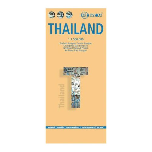 Van Ditmar Boekenimport B.V. Thailand 1 : 1 500 000. Road Map + City Maps - Borch Maps