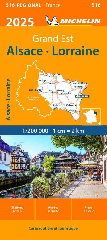 Michelin 516 Alsace - Lorraine 2025 -   (ISBN: 9782067264731)