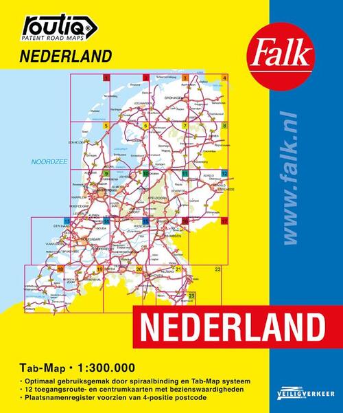 Falkplan Routiq autokaart Nederland Tab Map -   (ISBN: 9789028705630)