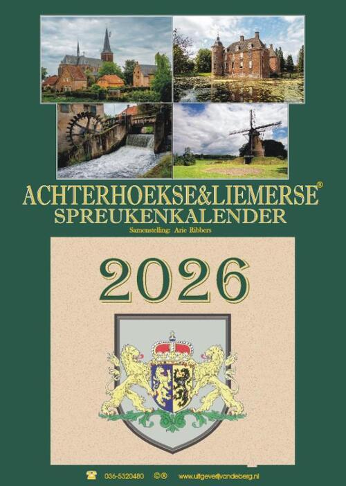 Arie Ribbers Achterhoekse & Liemerse spreukenkalender 2026 -   (ISBN: 9789055125456)