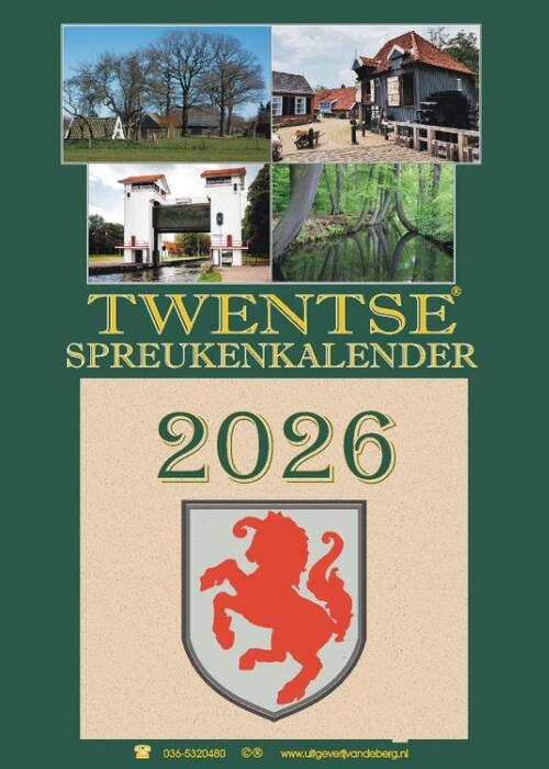 Berg Van De, Uitgeverij Twentse spreukenkalender 2026 -   (ISBN: 9789055125487)