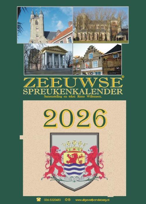 Rinus Willemsen Zeeuwse spreukenkalender 2026 -   (ISBN: 9789055125500)