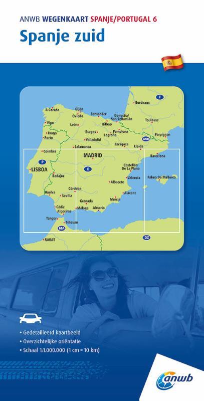 Anwb Spanje Zuid 1:1.000.000 -   (ISBN: 9789018054236)