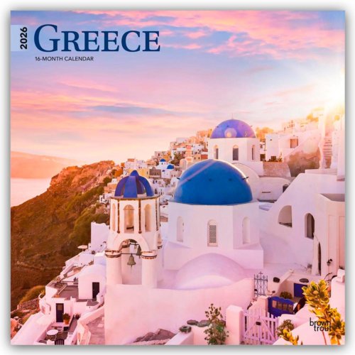 Van Ditmar Boekenimport B.V. Greece - Griechenland 2026 - 16-Monatskalender - Browntrout Wandkalender - Browntrout Publishers