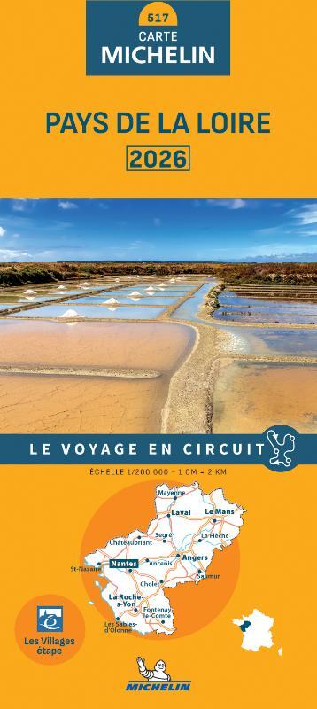 Michelin Wegenkaart 517 Pays de Loire 2026 -   (ISBN: 9782067269293)