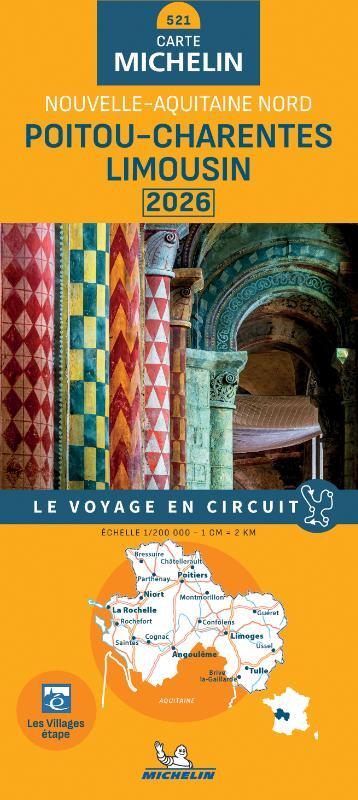 Michelin Wegenkaart 521 Poitou Charentes 2026 -   (ISBN: 9782067269330)