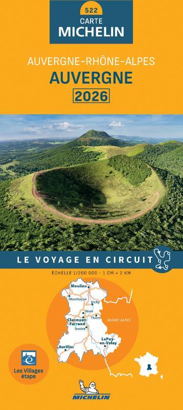 Michelin Wegenkaart 522 Auvergne 2026 -   (ISBN: 9782067269347)