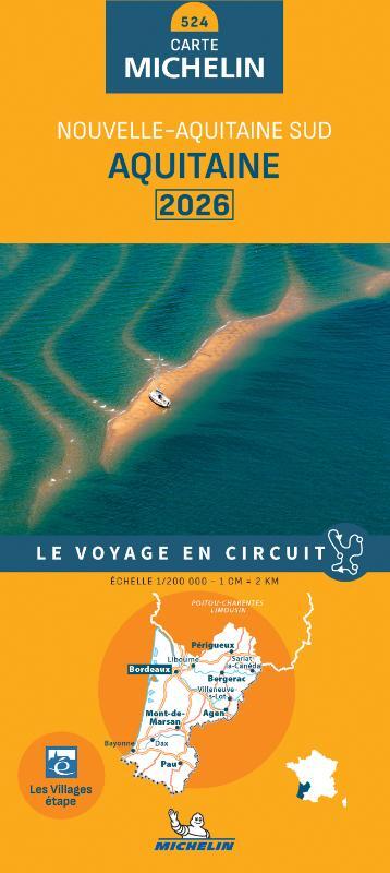 Michelin Wegenkaart 524 Aquitaine 2026 -   (ISBN: 9782067269361)