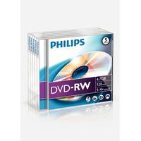 Philips Dvd-Rw 4,7Gb 4Xspeed Jewel Case 5 Stuks