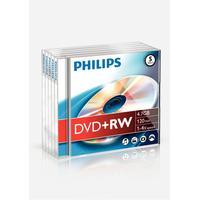Philips DW4S4J05F - DVD+RW x 5 - 4.7 GB - opslagmedia (pak 5 stuks)