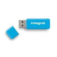 Integral USB Stick Flash neon blauw 16 GB