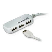 ATEN UE2120H actieve USB naar 4x USB verlengkabel met hub - USB2.0 - tot 0,5A - 12 meter