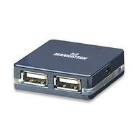 manhattan 4 Port USB 2.0-Hub Blau