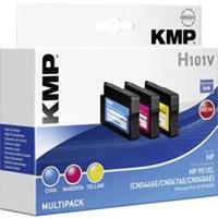 kmp Tinte ersetzt HP 951XL Kompatibel Kombi-Pack Cyan, Magenta, Gelb H101V 1723,4050