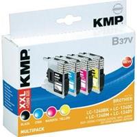 kmp Tinte ersetzt Brother LC-1240 Kompatibel Kombi-Pack Schwarz, Cyan, Magenta, Gelb B37V 1524,0050
