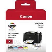 Canon PGI-1500XL, PGI1500XL bk/c/m/y origineel (4 st)
