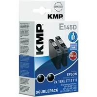 KMP Inkt vervangt Epson T1811, 18XL Compatibel 2-pack Zwart E145D 1622,0021