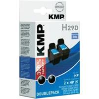 kmp Tinte ersetzt HP 21 Kompatibel 2er-Pack Schwarz H29D 1900,4021