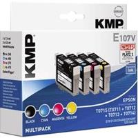 KMP Inkt vervangt Epson T0711, T0712, T0713, T0714 Compatibel Combipack Zwart, Cyaan, Magenta, Geel E107V 1607,0005