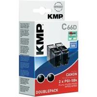 kmp Tinte ersetzt Canon PGI-5 Kompatibel 2er-Pack Schwarz C66D 1504,0021