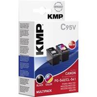 kmp Tinte ersetzt Canon PG-540, CL-541 Kompatibel Kombi-Pack Schwarz, Cyan, Magenta, Gelb C95V 1516,