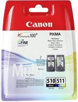 Canon 1x PG510 bk + 1x CL511 3clr inktpatroon origineel (tot: 2 st.)