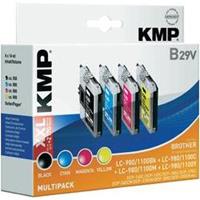 KMP Inkt vervangt Brother LC-980, LC-1100 Compatibel Combipack Zwart, Cyaan, Magenta, Geel B29V 1521,5225