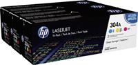 HP 304A LaserJet Toner Tri-pack (CF372AM)